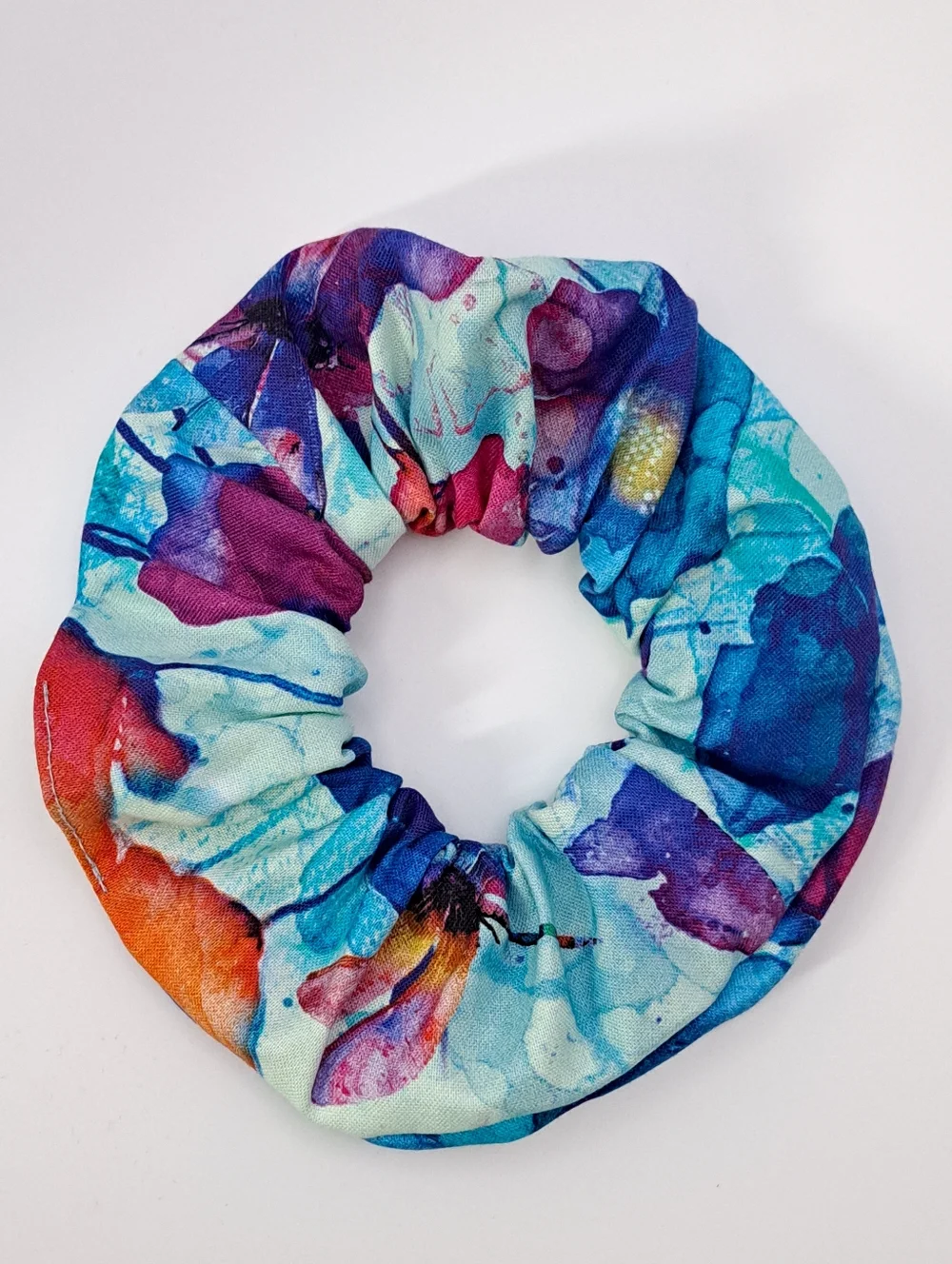 Floral Multicolor Cotton Scrunchie Hair Tie Women Accessories